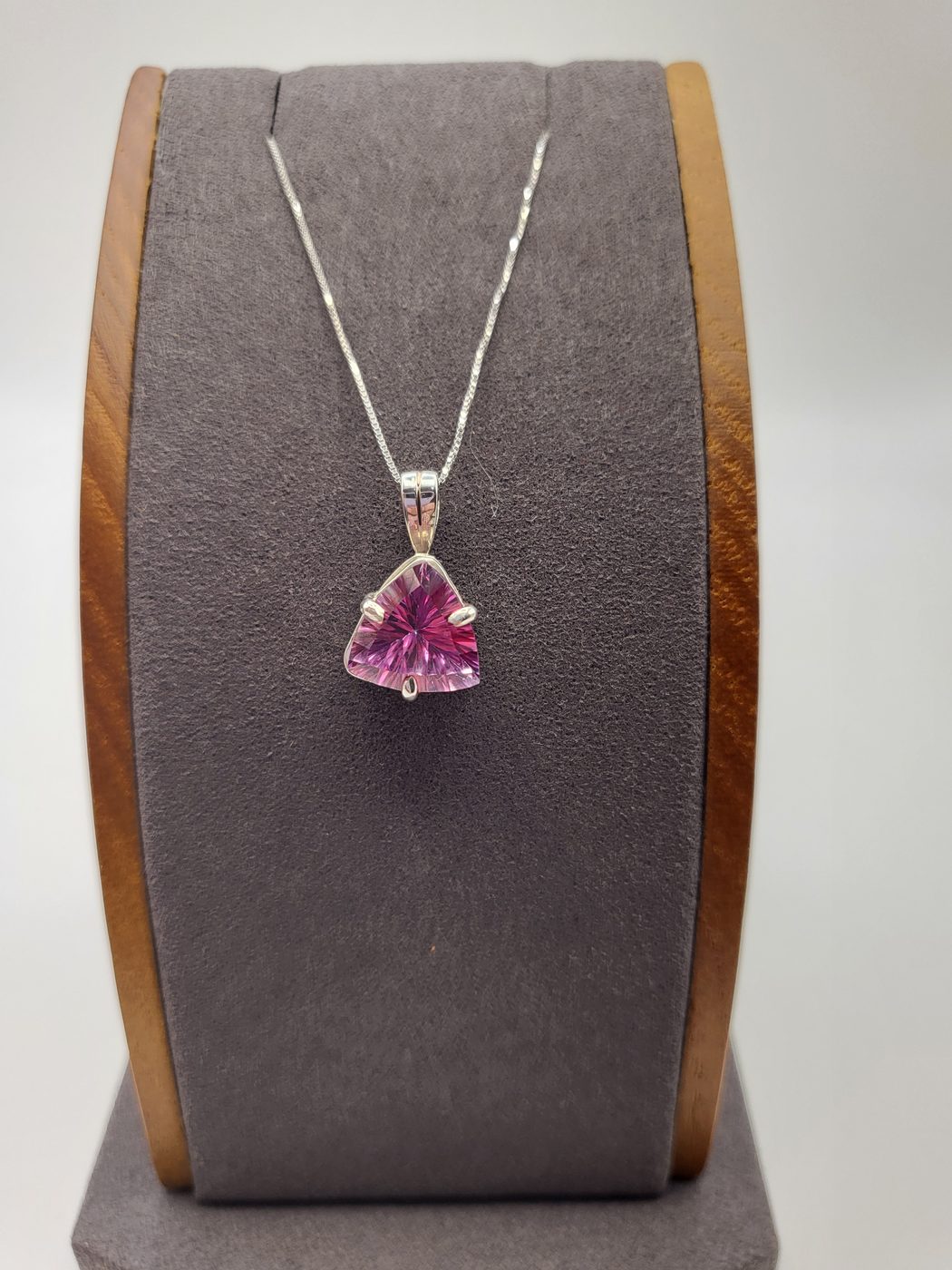 Sterling Silver Pendant set with 3.56ct Candy Pink Topaz